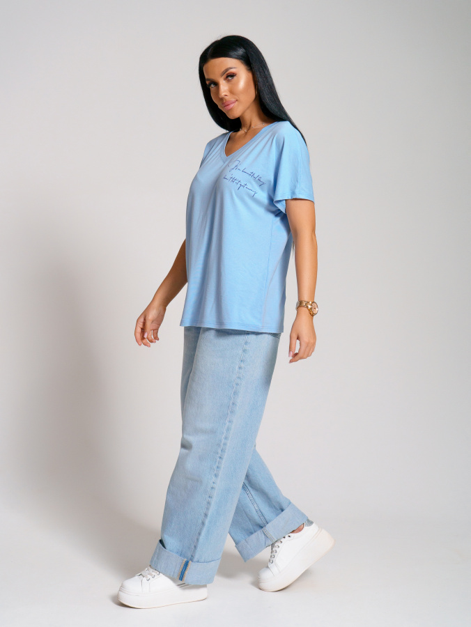 Оксана(голубой) футболка
