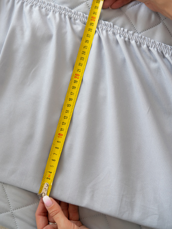 Наматрасник у/степ синтепон с бортом 30 микрофибра(серый)