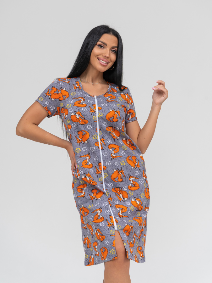 Лисички(серый) халат