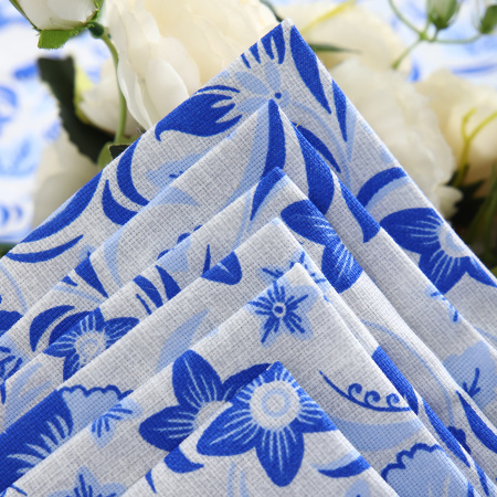 Скатерть "Гжель" рогожка