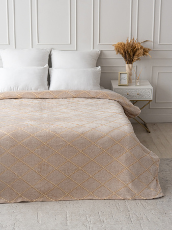 Клетка(песчаное облако) плед велсофт