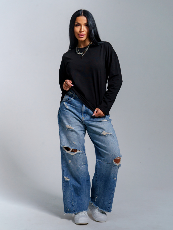 Лика(черный) лонгслив