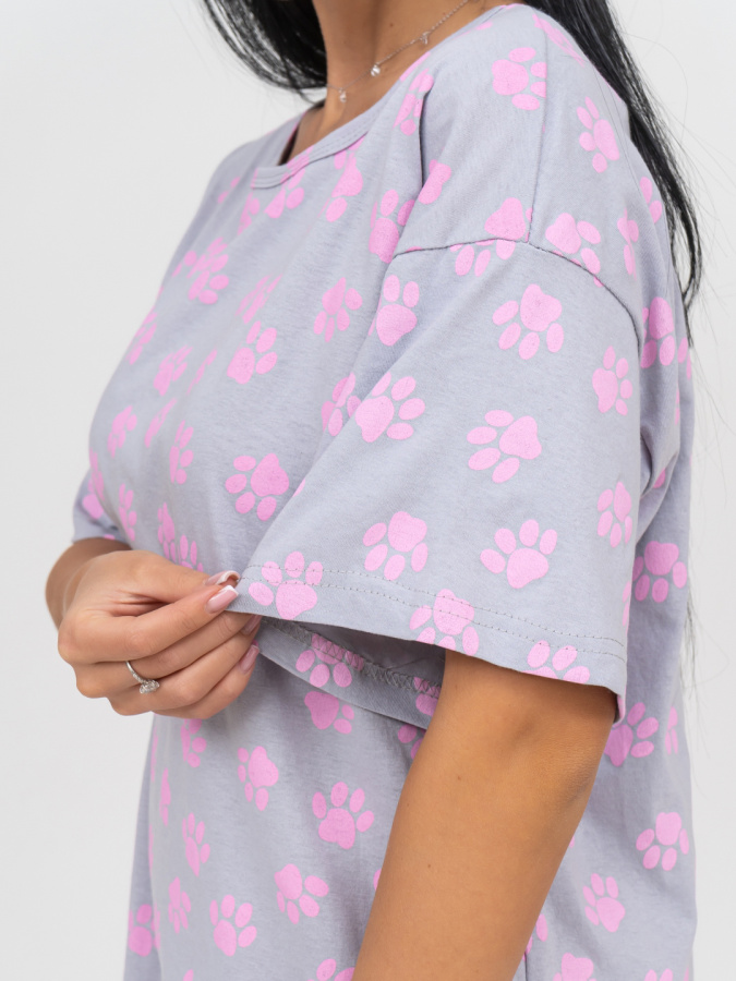 Алина (серый) сорочка ночная