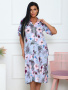Батист(цветы) халат-рубашка
