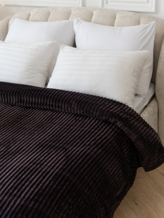 Вертикаль(баклажан) плед велсофт