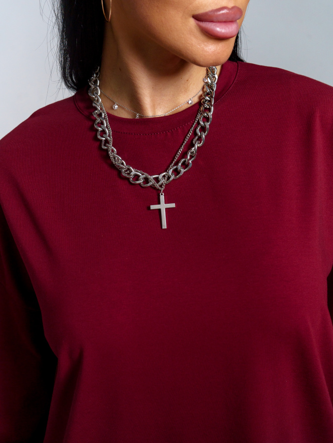 Лика(бордо) лонгслив