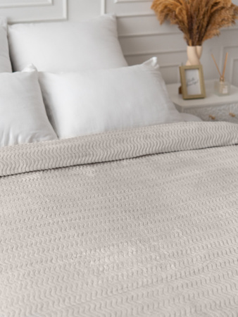 Океан(дымчато-серый) плед велсофт