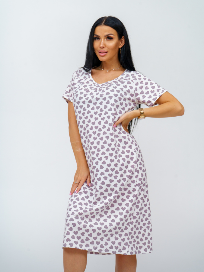 Ульяна(сердечки) сорочка ночная Ульяна(сердечки) сорочка ночная