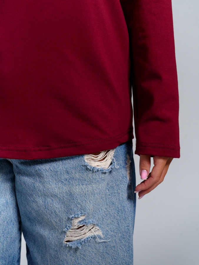 Лика(бордо) лонгслив