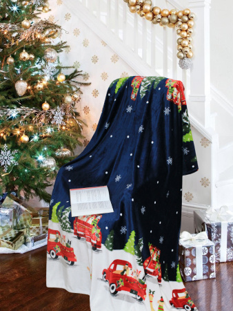 Сочельник плед велсофт