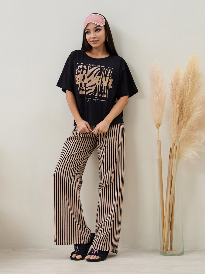 Сафари(чёрный) футболка+брюки