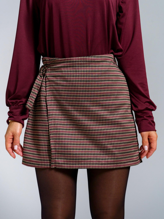 Джульетта (бордо) юбка-шорты