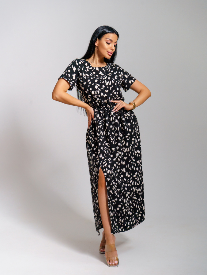 Ассоль(леопард черный) платье