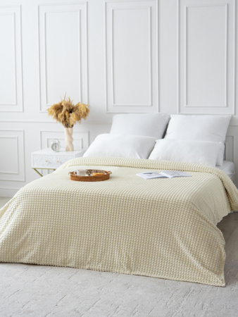 Мозаика(песочный)(однотон) плед велсофт