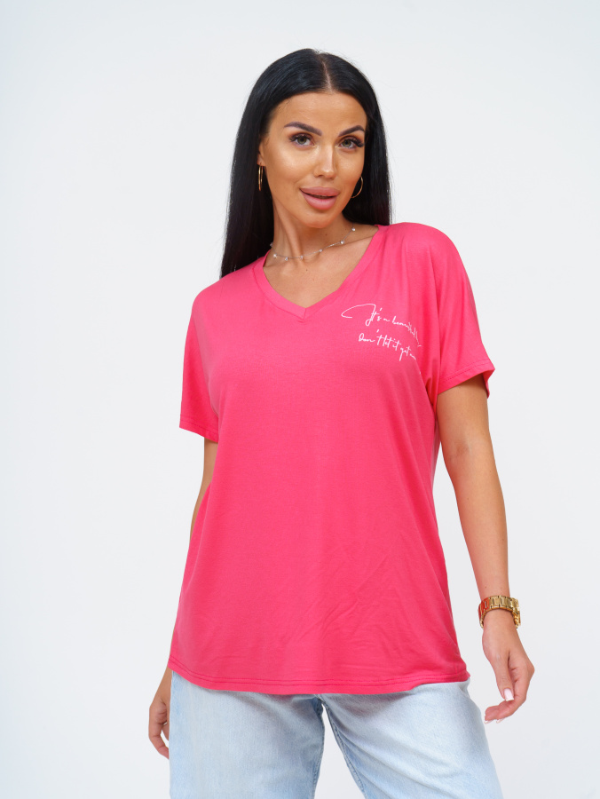 Оксана(розовый) футболка
