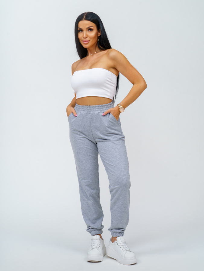 Акцент(светло-серый меланж) брюки