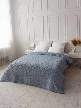 Ромбики(глициния) плед велсофт