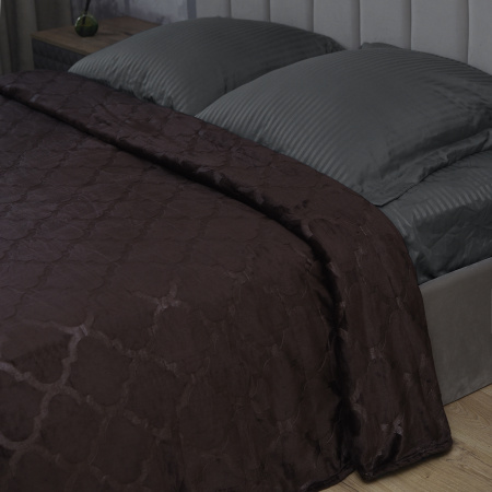 Дубай(темный шоколад) плед велсофт