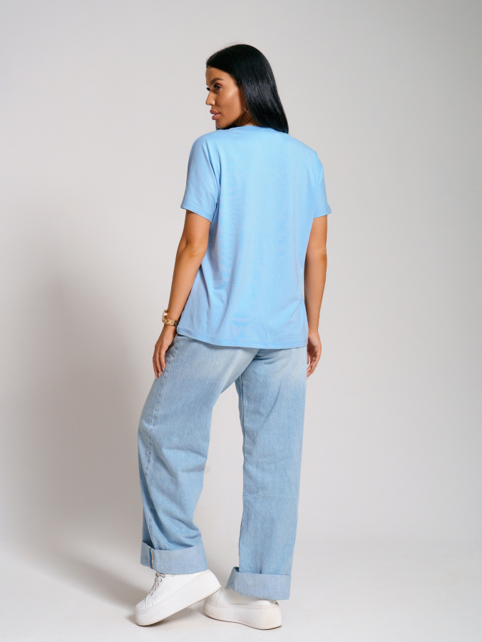 Оксана(голубой) футболка