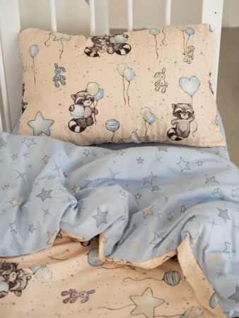 Еноты(беж) КПБ поплин детский