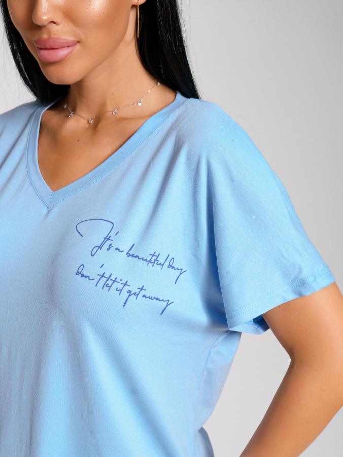 Оксана(голубой) футболка