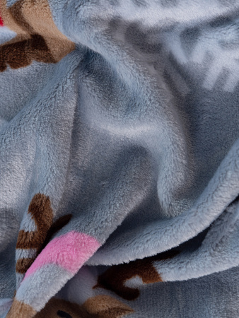 Веселые олени Плед велсофт