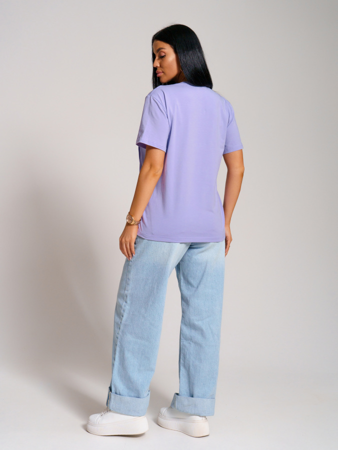 Асимметрия(лаванда) футболка