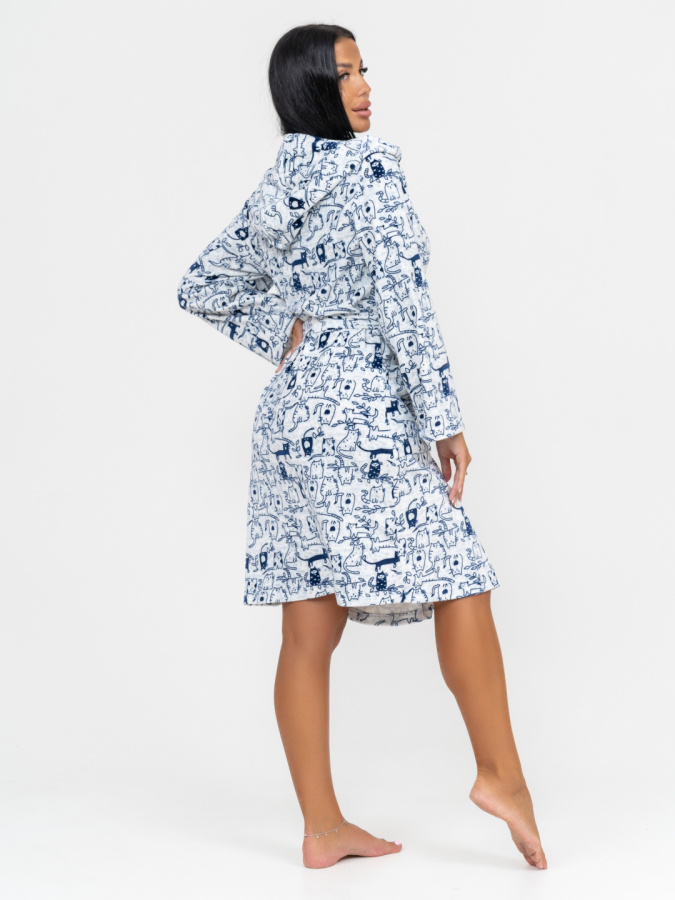 Киса(индиго) халат