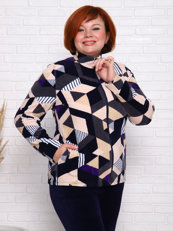 Форсаж(ромбы фиолет) толстовка