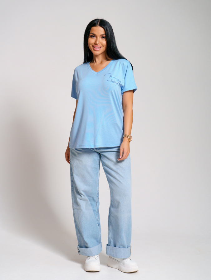 Оксана(голубой) футболка