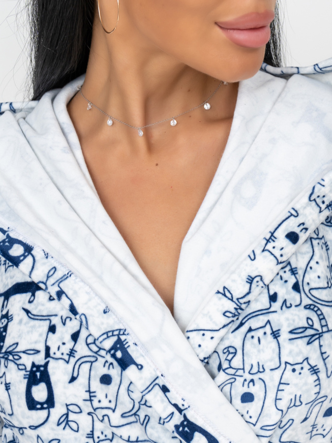 Киса(индиго) халат