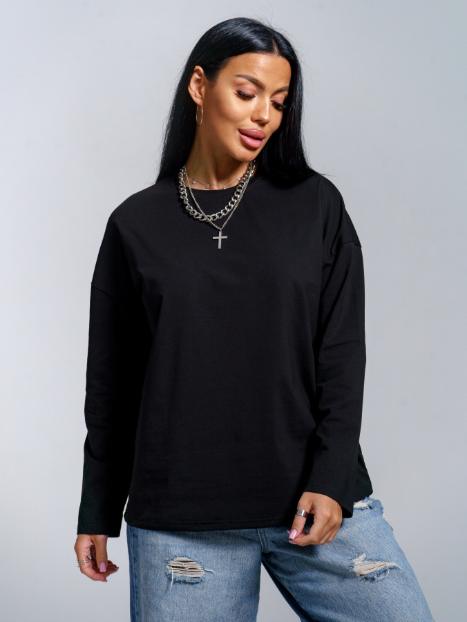 Лика(черный) лонгслив