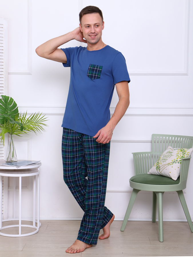 Карл (зелёный) комплект (футболка+брюки)