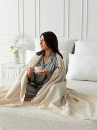 Песочный Плед флис