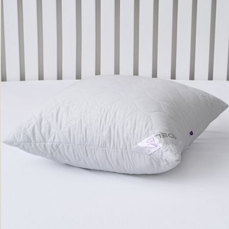 Подушка стеганая файбер м/ф (серая)