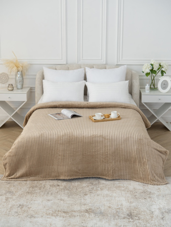 Вертикаль(амаретто) плед велсофт