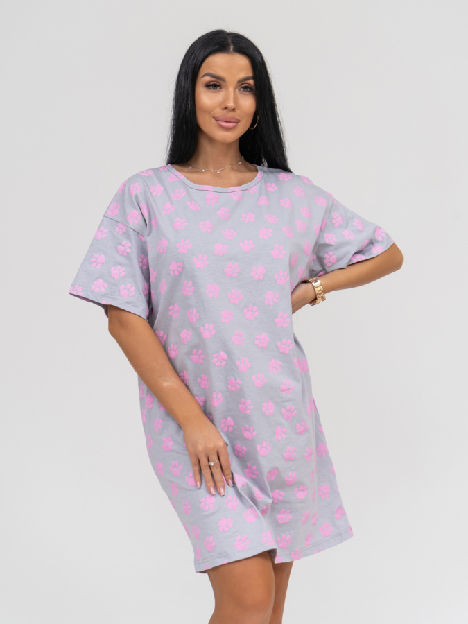 Алина (серый) сорочка ночная