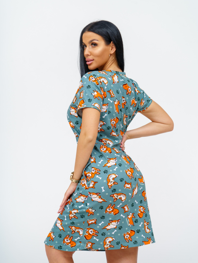 Корги(олива) халат