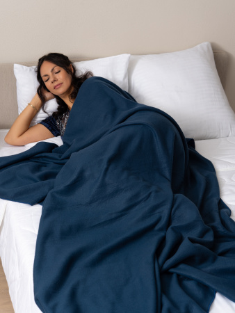 Темный деним Плед флис