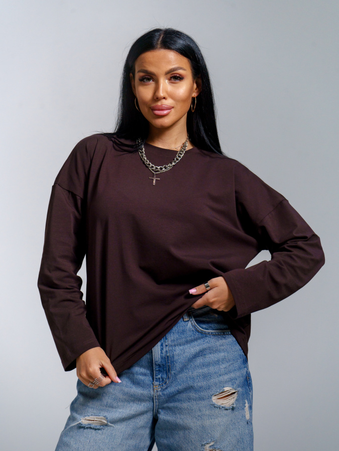 Лика(шоколад) лонгслив