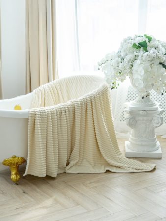 Вертикаль(пломбир) плед велсофт тубус