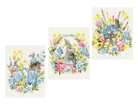 Набор полотенец "Подготовка к Пасхе" вафельн.