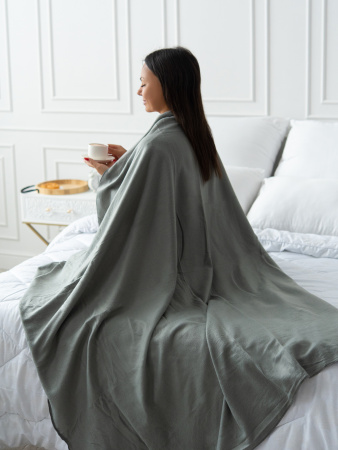 Туман(однотон) плед флис