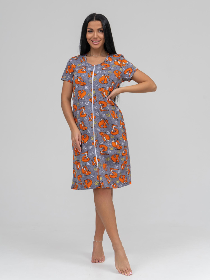 Лисички(серый) халат