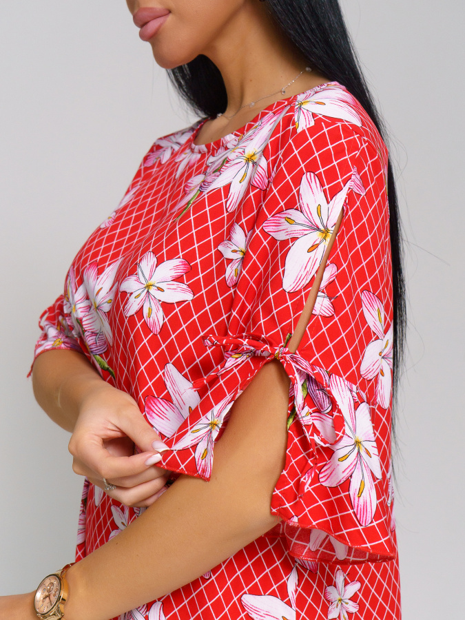 Лилия(красный) платье