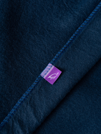 Темный деним Плед флис