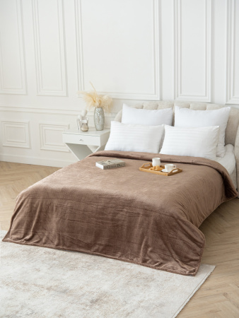 Плетенка(капучино) Плед велсофт