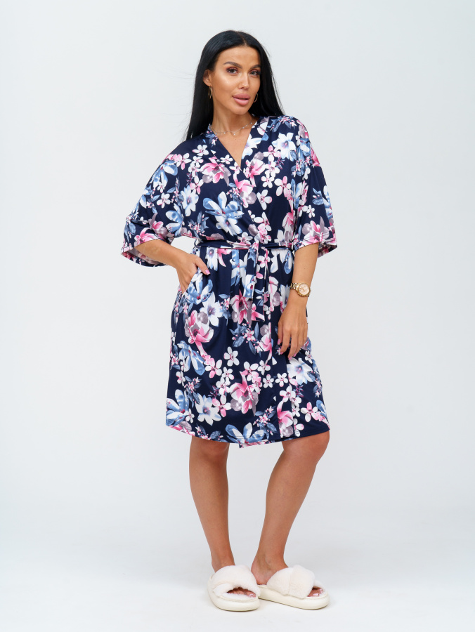 Токио(синий) халат