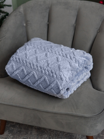 Ромбики(глициния) плед велсофт