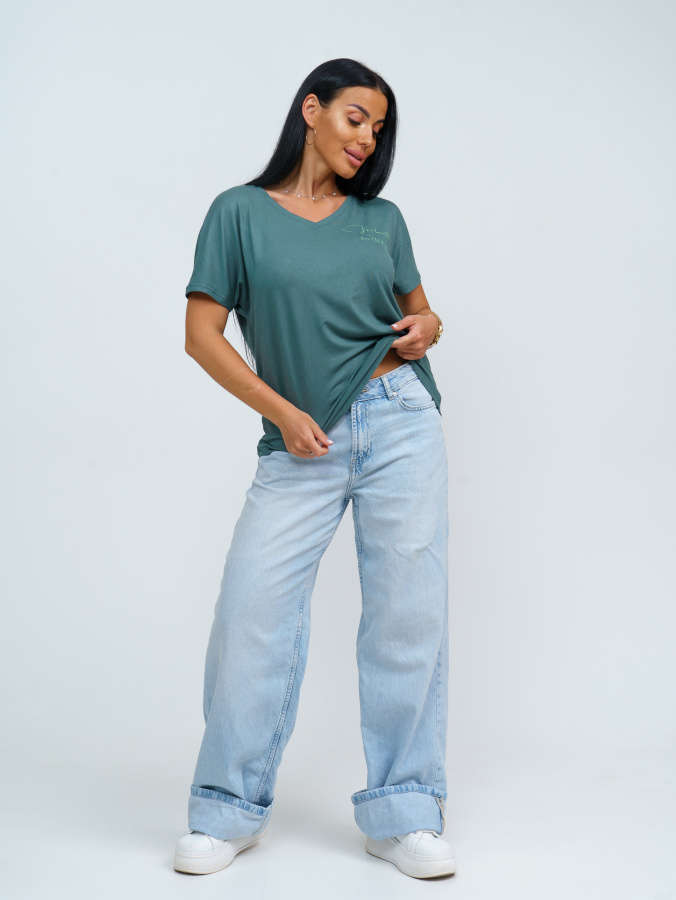 Оксана(зеленый) футболка